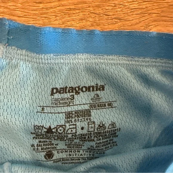 Patagonia Leggings Womens Small  Blue Capilene Midweight Base Layer Thermal - Picture 4 of 5
